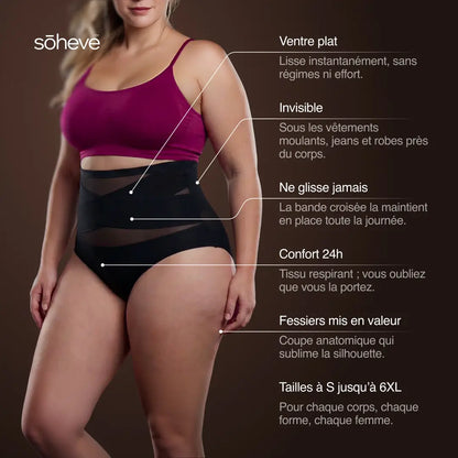 Culotte gainante taille haute — Effet ventre plat sans coutures