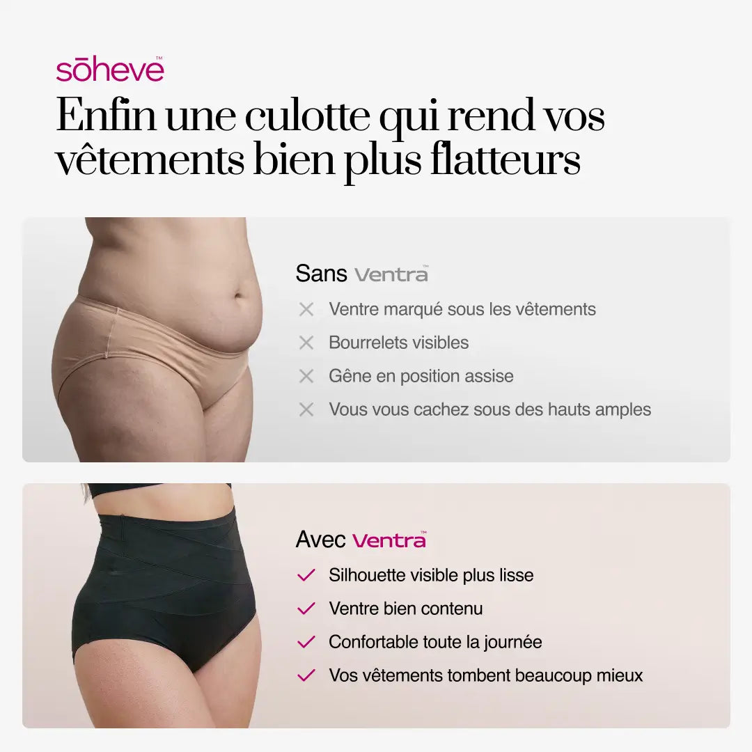Culotte gainante taille haute — Effet ventre plat sans coutures
